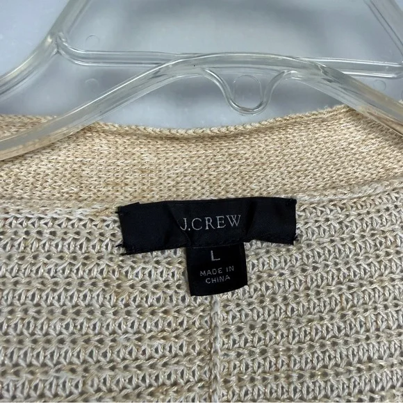 J Crew Linen Cotton Button Relaxed Cardigan Sweater - Picture 5 of 6